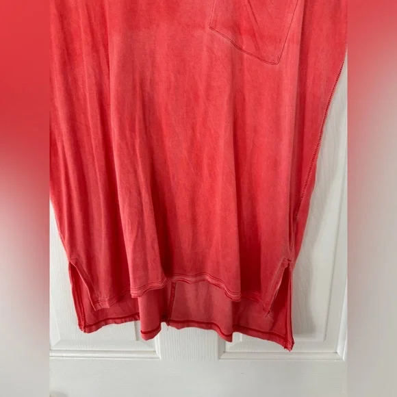 Free People We The Free Coral Short Sleeve Tee size large - Picture 4 of 6